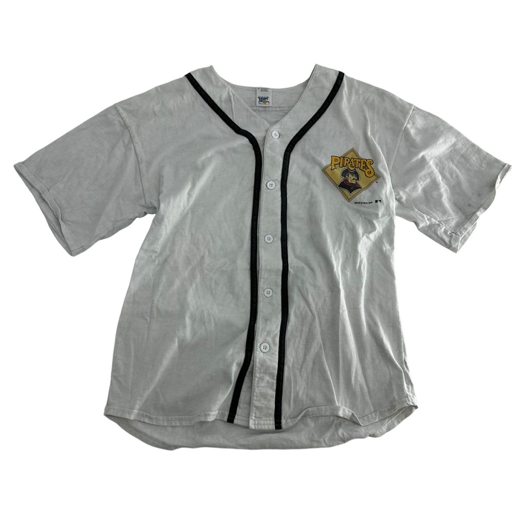 Vintage Pittsburgh Pirates Jersey‎ Men Medium White 1994 MLB Mascot 90s Baseball